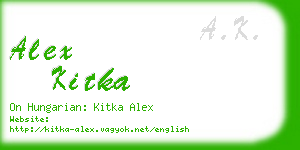 alex kitka business card